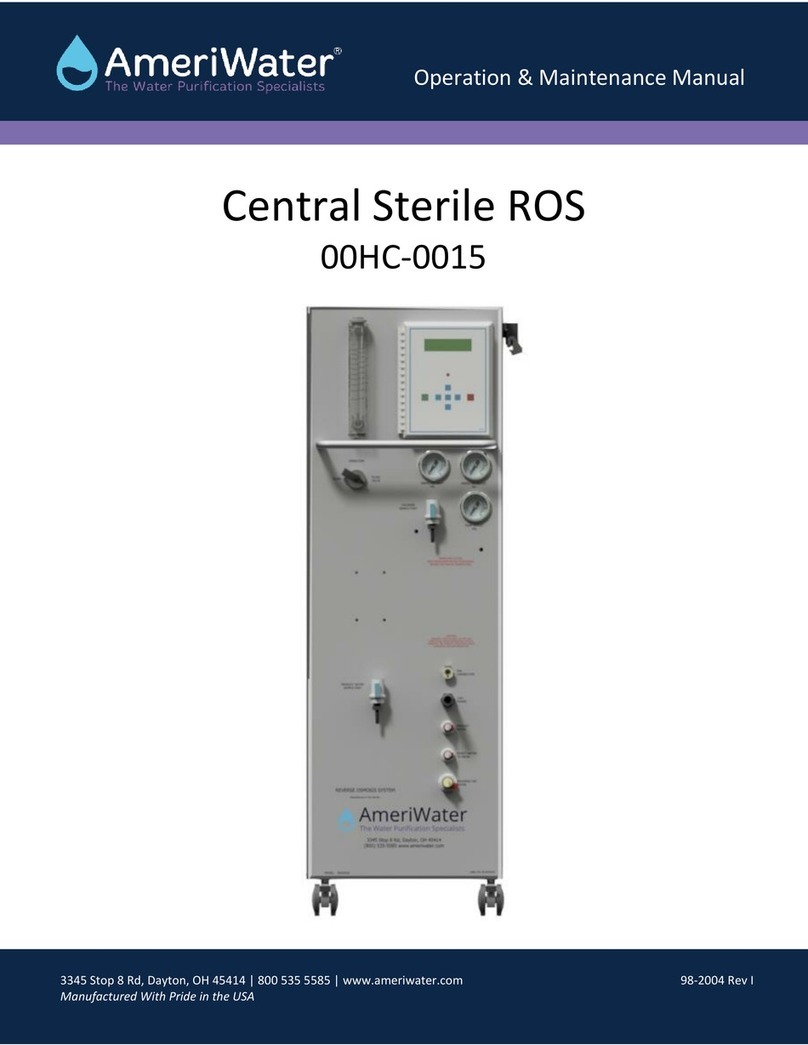 AmeriWater Central Sterile ROS Manuale
