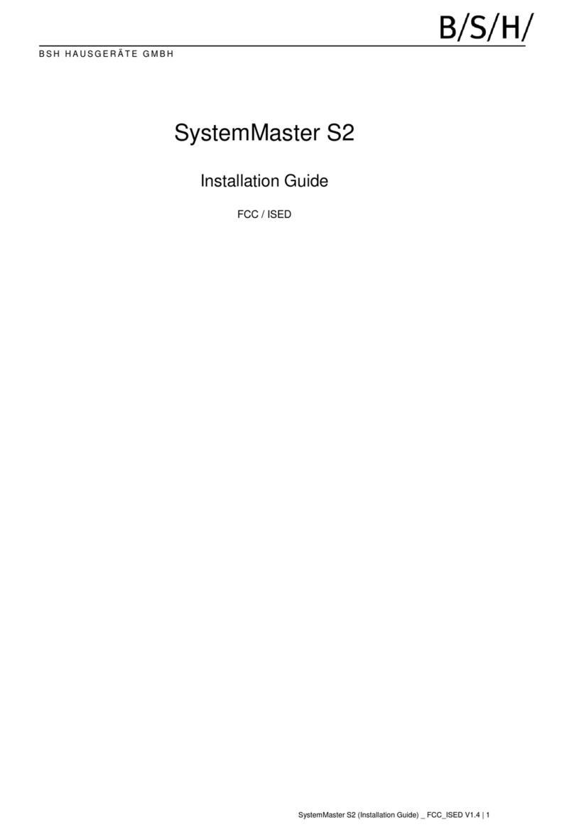 BSH SystemMaster S2 Manuale utente BSH SystemMaster S2 Manuale utente