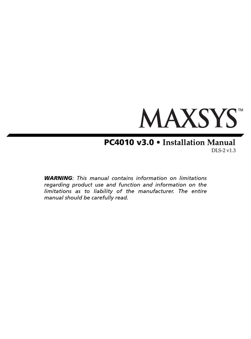 Maxsys PC4010 Manuale utente Maxsys PC4010 Manuale utente