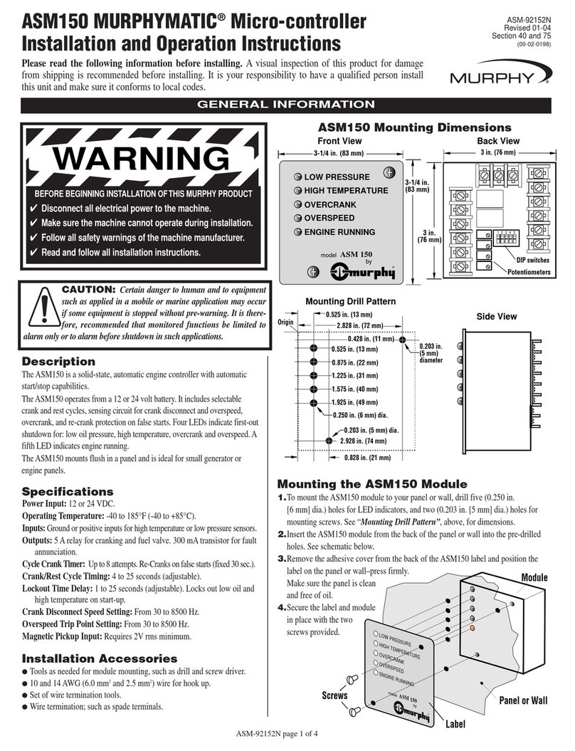 Murphy MURPHYMATIC ASM150 Manuale del proprietario