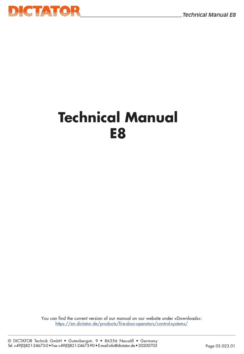 Dictator E8 Manuale utente