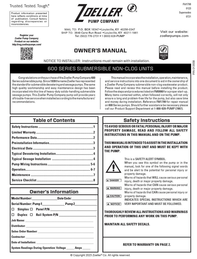 Zoeller E611 Manuale utente