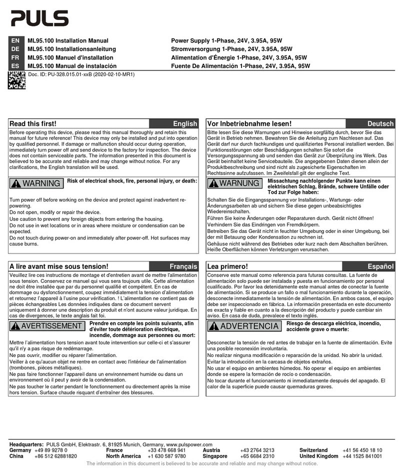 Puls ML95.100 Manuale utente