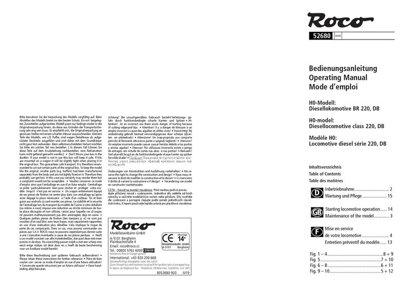 roco BR 220 DB Manuale utente