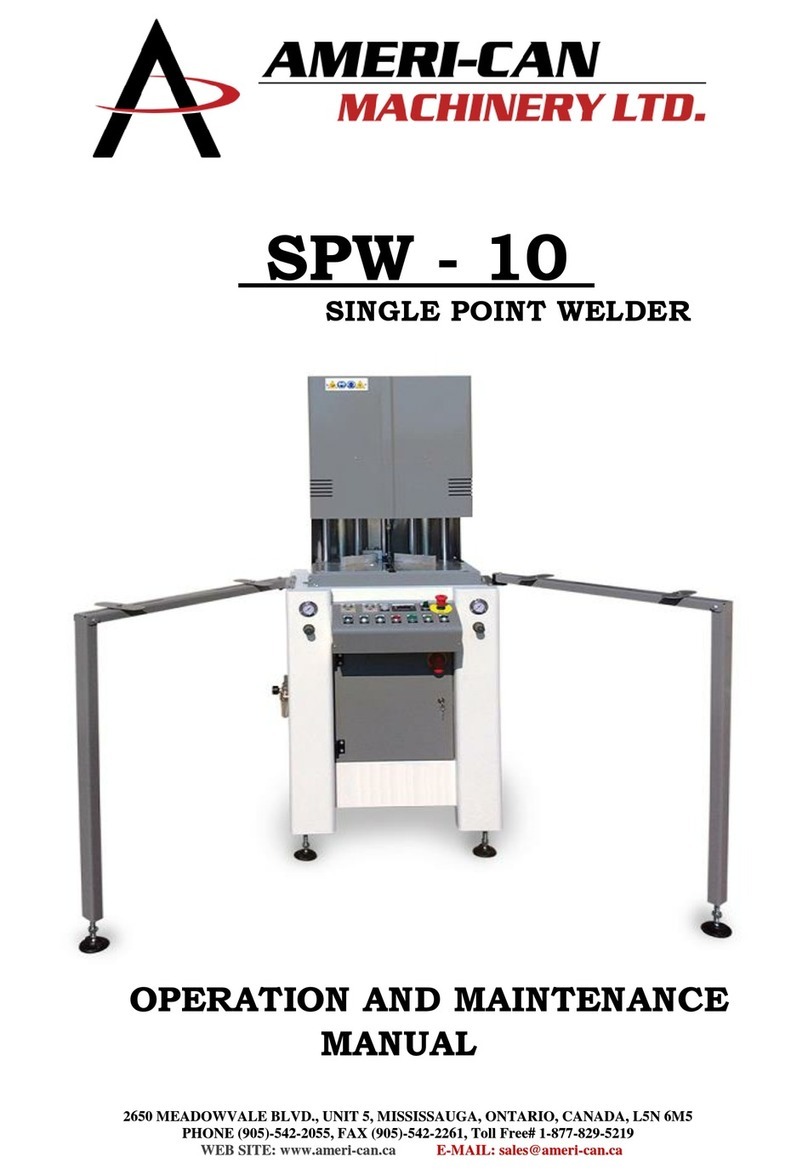 AMERI-CAN MACHINERY SPW-10 Manuale utente