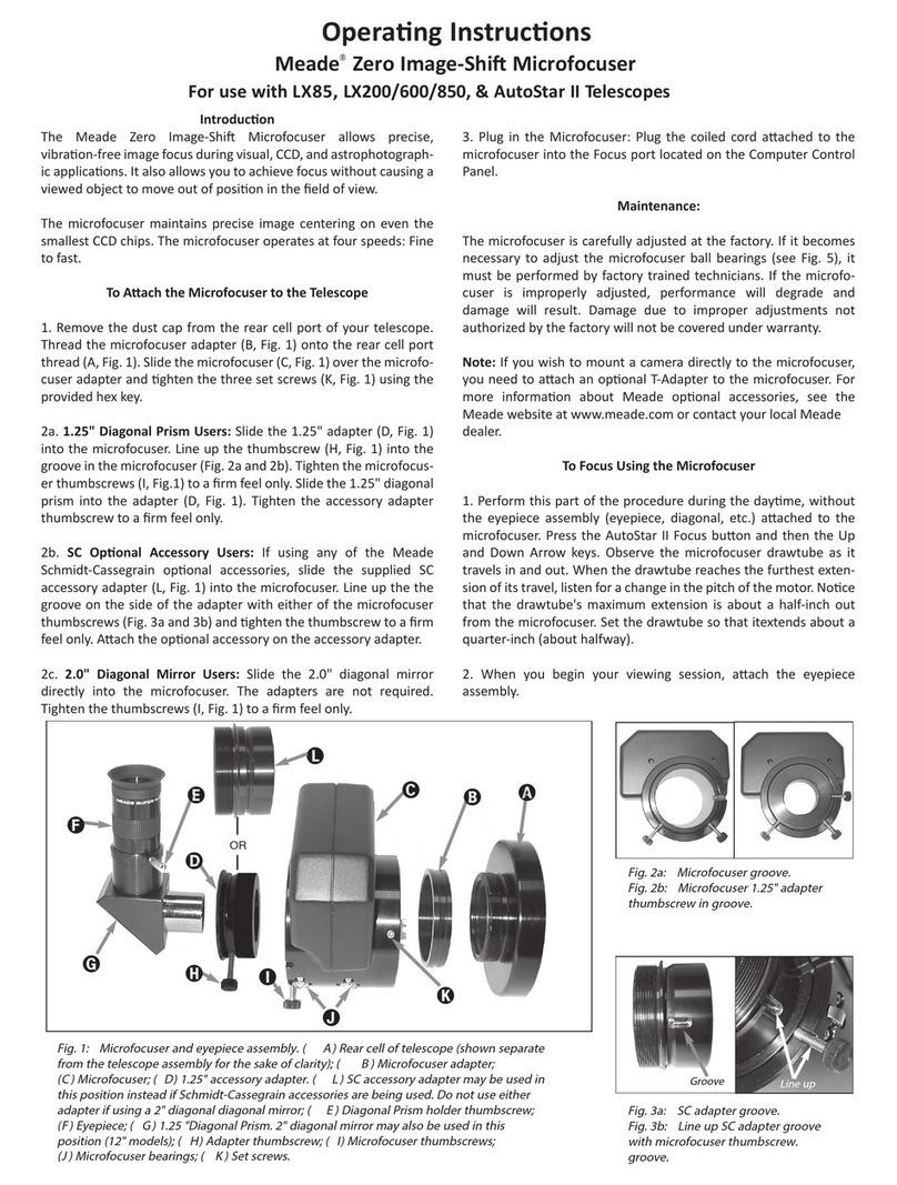 Meade Zero Image-Shift Microfocuser Manuale utente Meade Zero Image-Shift Microfocuser Manuale utente