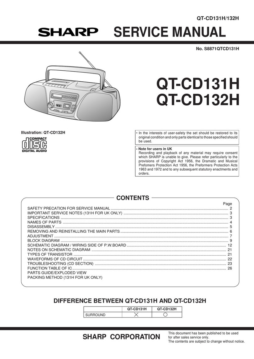 Sharp QT-CD131H Manuale utente Sharp QT-CD131H Manuale utente