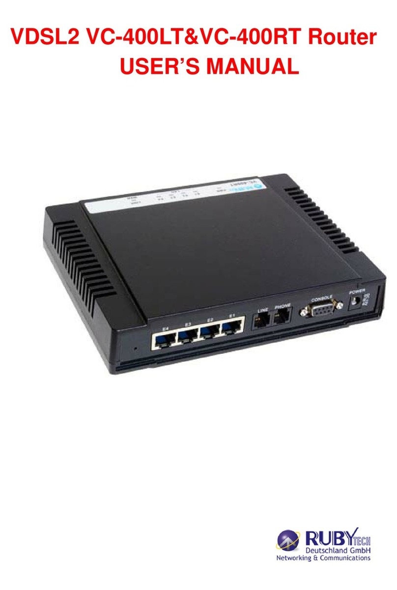 Ruby Tech VDSL2 VC-400LT Manuale utente