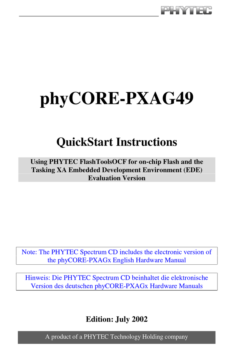 Phytec phyCORE-PXAG49 Manuale di programmazione