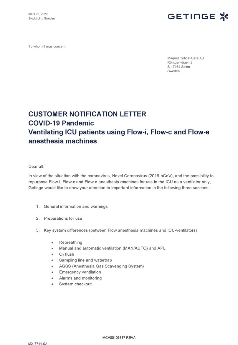 Getinge Flow-i Manuale utente