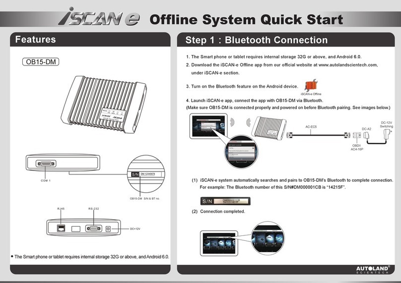 AUTOLAND Scientech iSCAN e Manuale utente