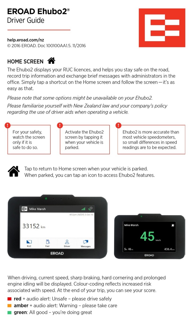 EROAD ehubo2 Manuale di installazione e funzionamento