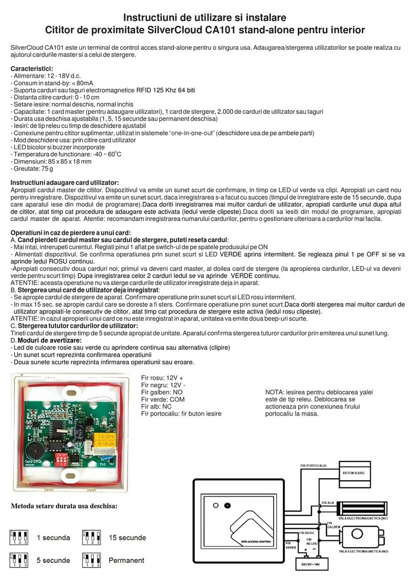 SilverCloud CA101 Manuale utente