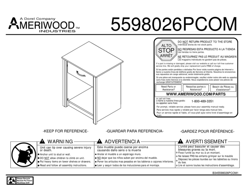 Dorel Ameriwood INDUSTRIES 5598026PCOM Manuale utente