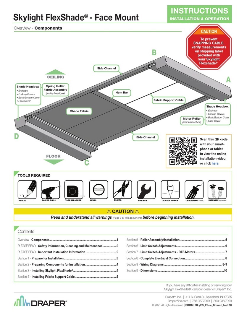 Draper Skylight FlexShade Manuale di programmazione