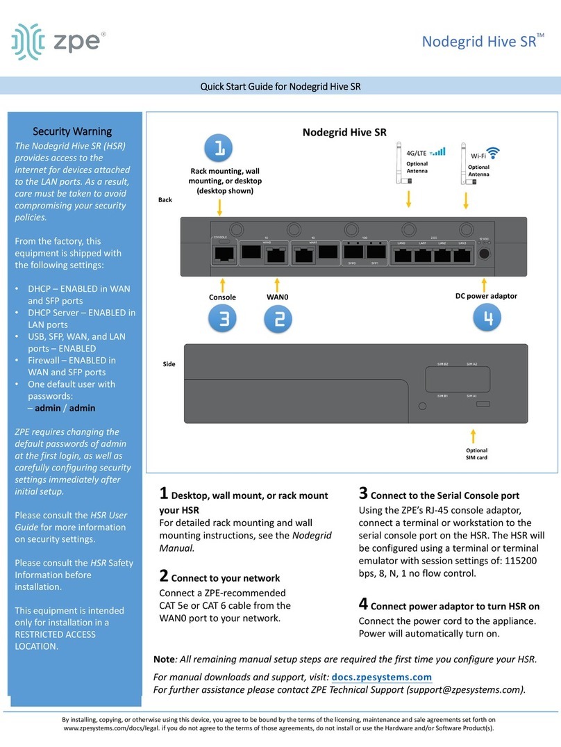 ZPE Nodegrid Hive SR Manuale utente