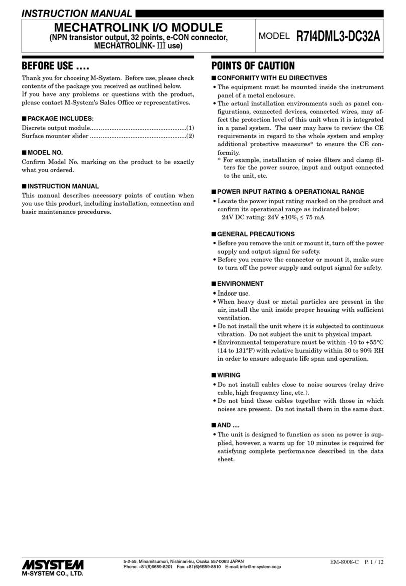M-system R7I4DML3-DC32A Manuale utente