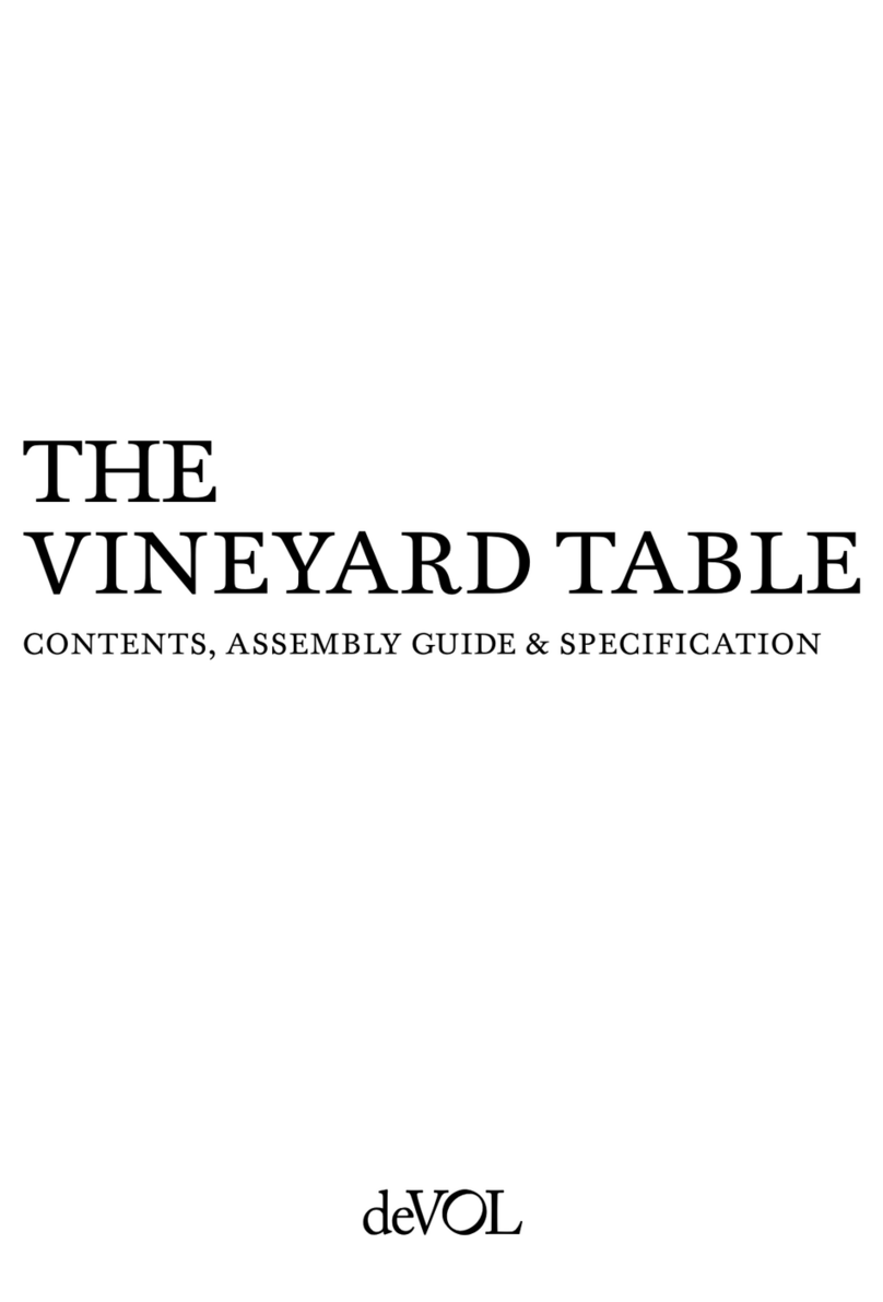 deVOL THE VINEYARD TABLE Manuale utente
