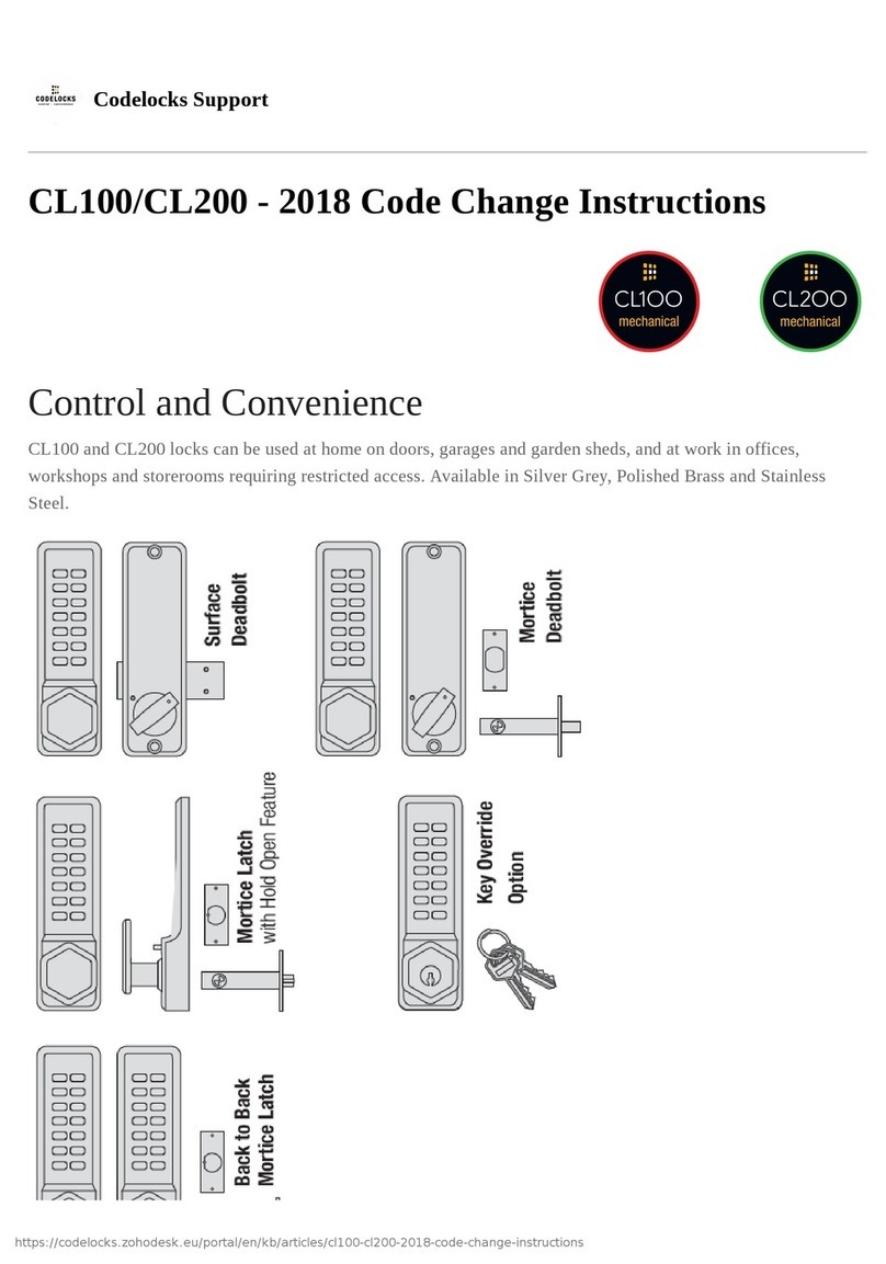 CODELOCKS CL210 Manuale utente
