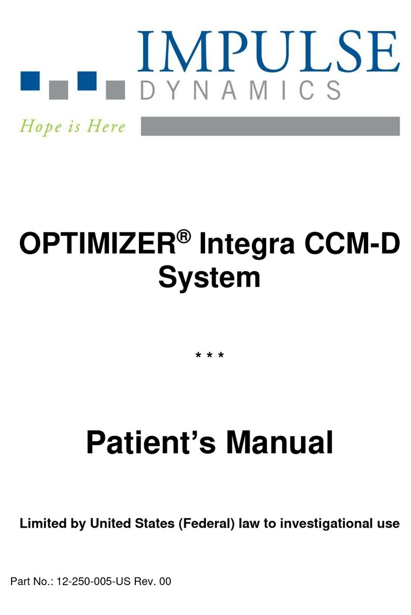 Impulse Dynamics OPTIMIZER Integra CCM-D Manuale utente