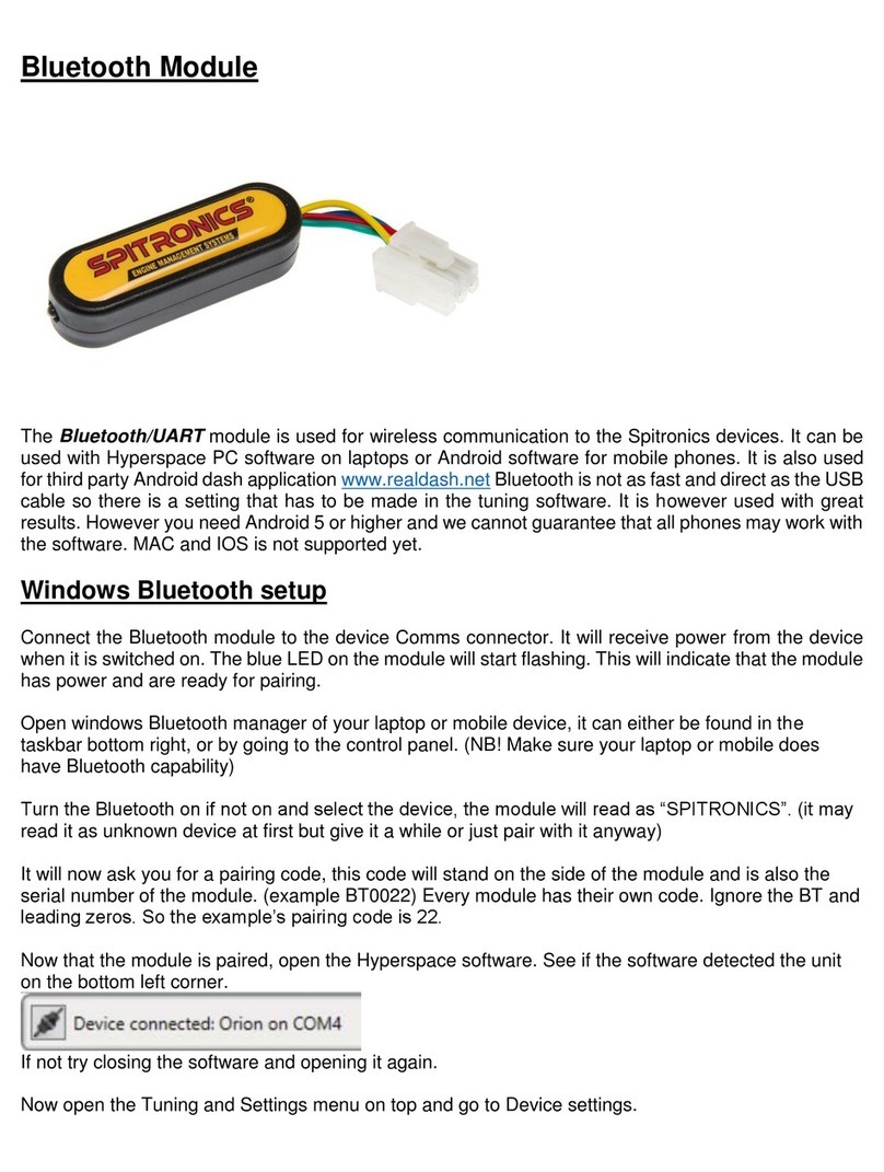 Spitronics Bluetooth/UART Manuale utente