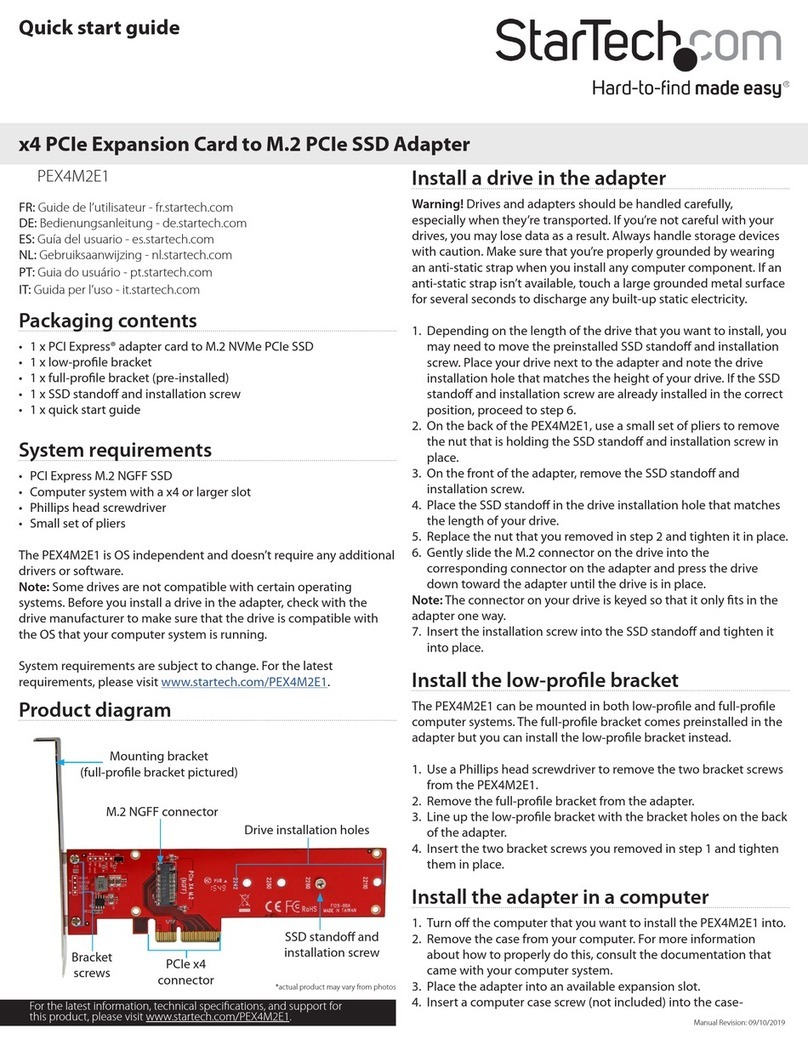 StarTech.com PEX4M2E1 Manuale utente