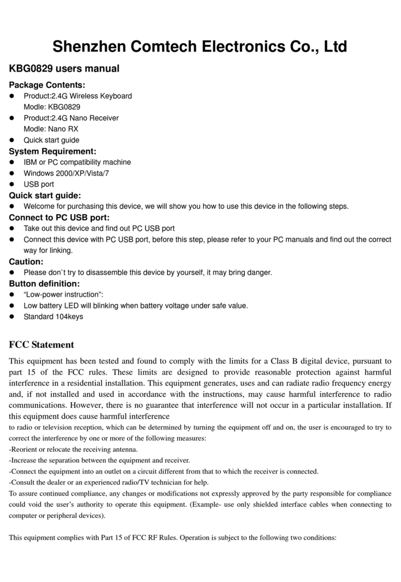 Comtech EF Data KBG0829 Manuale utente Comtech EF Data KBG0829 Manuale utente